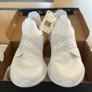 White Adidas sneakers - never worn, new in box. Cloudform inserts